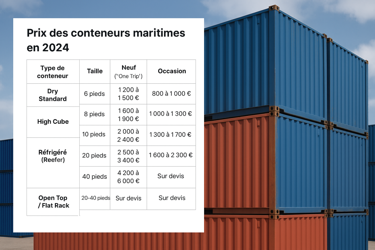 Prix Conteneur Maritime 2024
