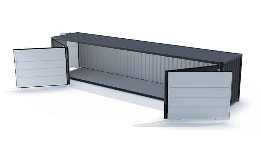 Container maritime 40 pieds dry high cube open side